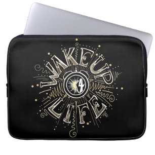Idéillustration av den inspirerande WAKE UP 4 LIFE Laptop Fodral