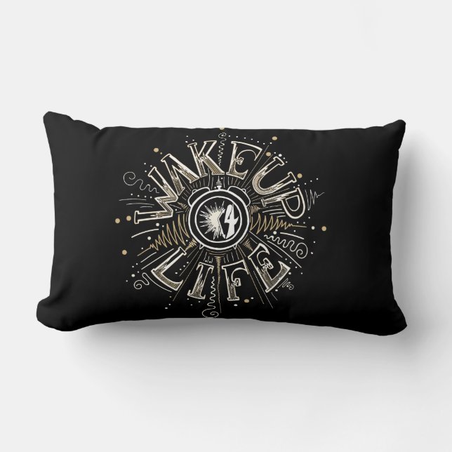 Idéillustration av den inspirerande WAKE UP 4 LIFE Lumbarkudde (Framsida)