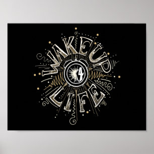 Idéillustration av den inspirerande WAKE UP 4 LIFE Poster