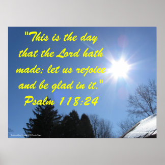 Idéisk bibel-poster - Psalm 118:24 Poster