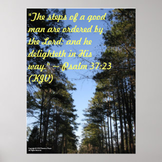 Idéisk bibel-poster - Psalm 37:23 Poster