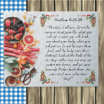 Idéisk bibel vers från Matthew 6:25 Pussel<br><div class="desc">Det här är den bibelversen från Matthew 6:25-26 "Därför säger jag: var inte orolig för ditt liv, vad du kommer att äta eller vad du kommer att dricka, eller för din kropp, vad du kommer att sätta på dig. Är inte livet mer än mat, och kroppen mer än kläder? Titta...</div>