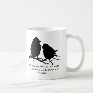 Idéisk bibel Verse Psalm 118:24 fåglar Kaffemugg