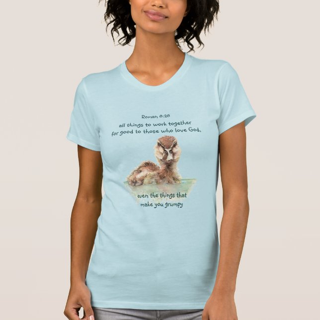 Idéisk bibelcitat Rom 8:28 Arbeta tillsammans T Shirt (Framsida)