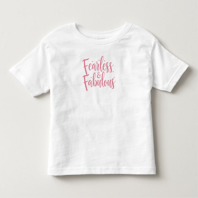 Idéisk "Fearless and Fabulous"-citat T Shirt (Framsida)