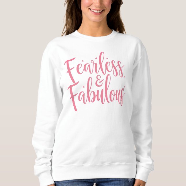 Idéisk "Fearless and Fabulous"-citat T Shirt (Framsida)