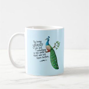 Idéisk peacock kaffemugg