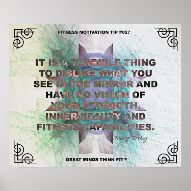 Idéisk Poster för Fitness-citattecken #027 (Framsidan)