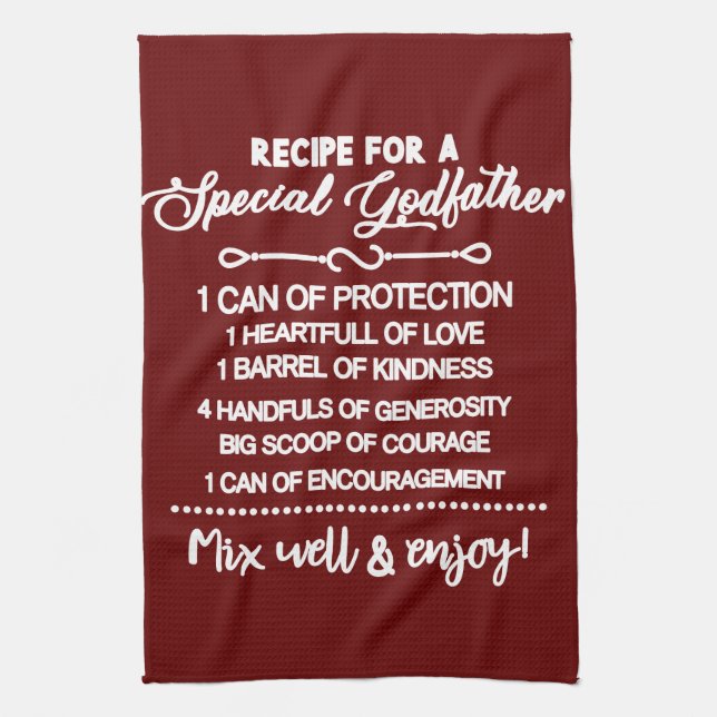 Idéisk recept för en Speciell gudfar Kökshandduk (Vertikal)