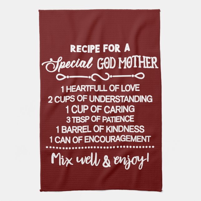 Idéisk recept för en Speciell gudmor Kökshandduk (Vertikal)