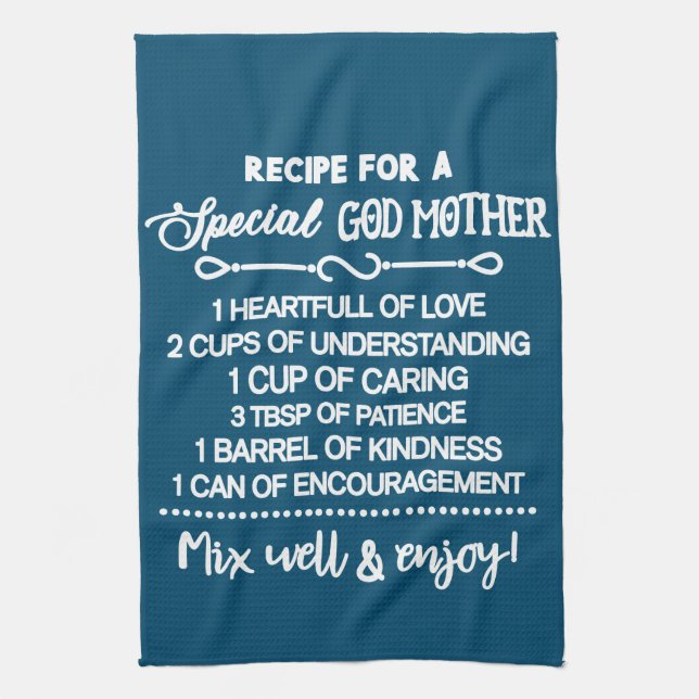 Idéisk recept för en Speciell gudmor Kökshandduk (Vertikal)