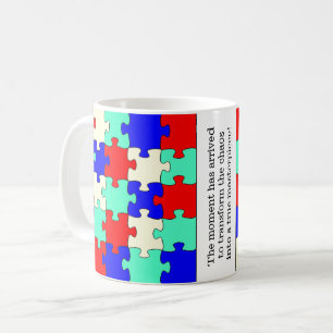 Idéisk Roligt, färgfull Jigszawpuzzle Delara Kaffemugg