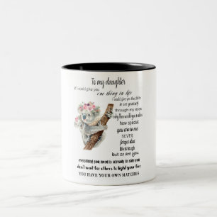 Idéisk/till min dotter två-tonkaffe Mugg