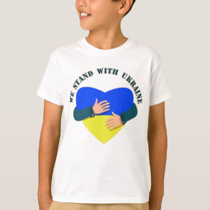 Idéiska budskap Vi står för Ukraina T-Shir T Shirt