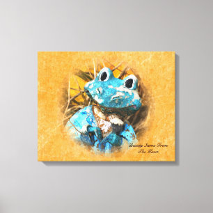 Idéiska citat som du är vacker Frog Prince Canvastryck