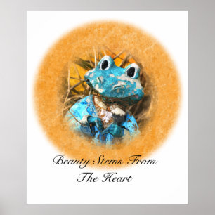 Idéiska citat som du är vacker Frog Prince Poster
