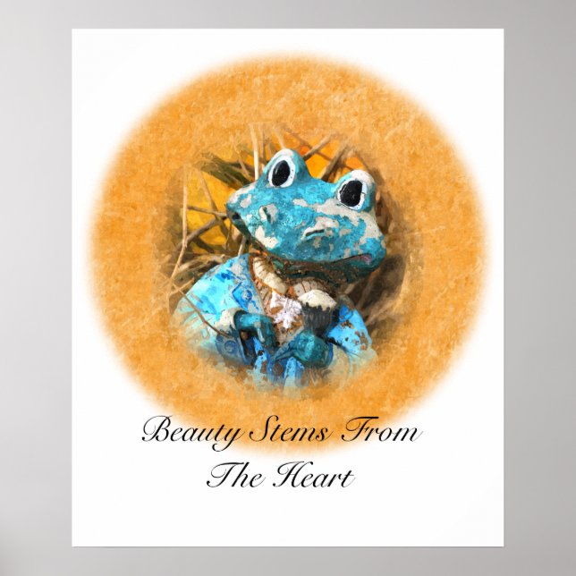 Idéiska citat som du är vacker Frog Prince Poster (Framsidan)