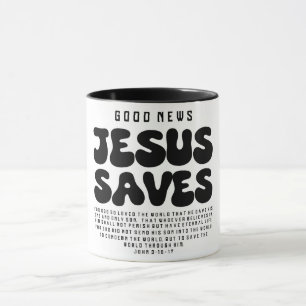 Idéiska/kristna/Jesus Saves Mugg