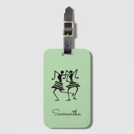 Idéiska, silhouette firande-dansare bagagebricka