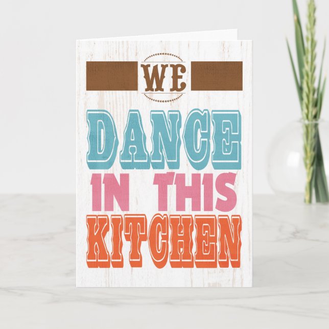 Idékonst - Dance in the Kitchen. Helgkort (Framsida)