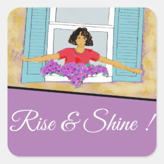 Idékterande skyltdekaler fyrkantigt klistermärke