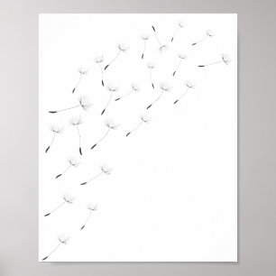 Idékterande väggkonst, Nature Dandelion Poster