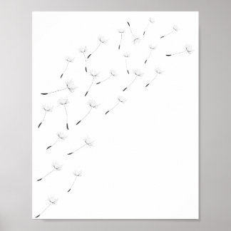 Idékterande väggkonst, Nature Dandelion Poster