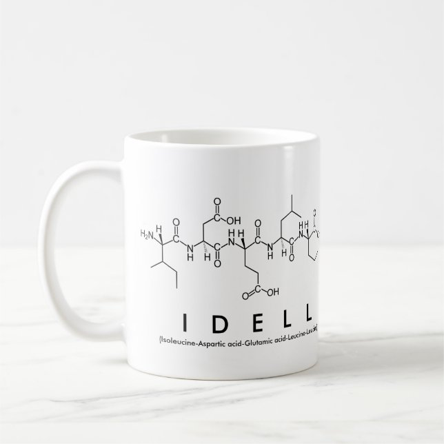 Idell peptide namn mugg (Vänster)