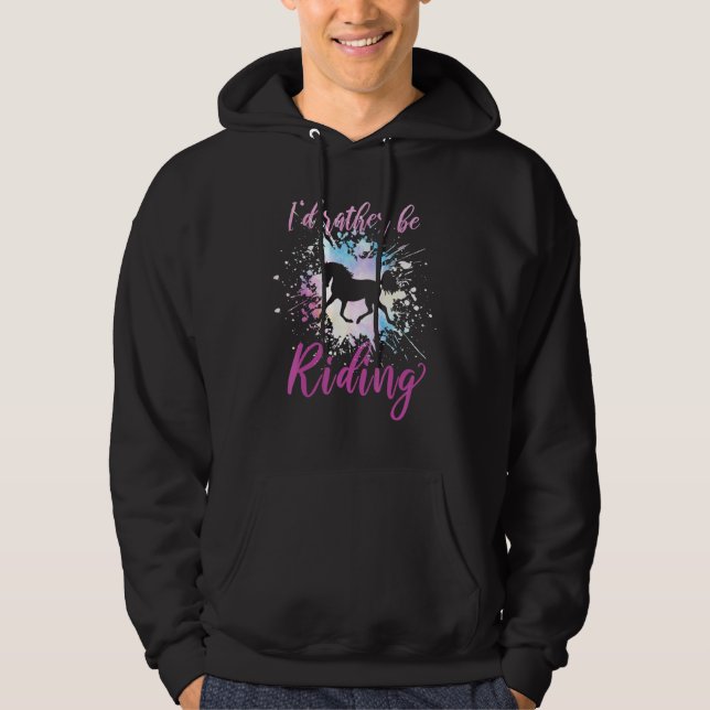 Idem snarare rida  hästar 2 hoodie (Framsida)