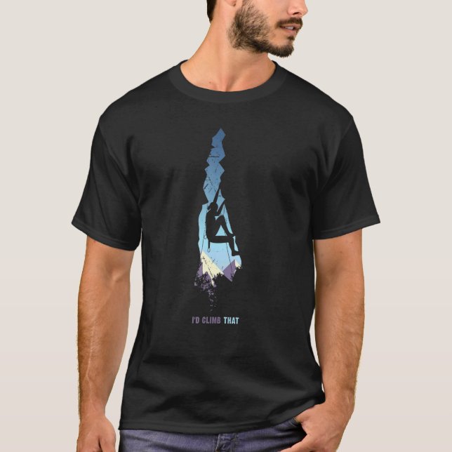 Idem Tha, klättring i bergsklättrare Sten T Shirt (Framsida)