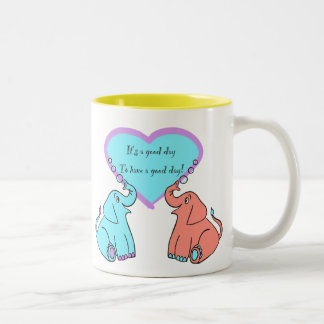 Idémeddelande Elephant Heart Mugg