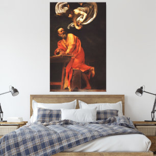 Idémentation Saint Matthew Caravaggio-konst Canvastryck
