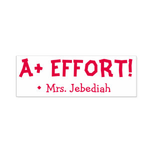 Idén "A+ EFFORT"! Lärare Rubber Frimärke Självfärgande Stämpel