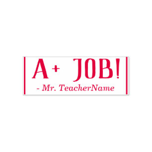Idén "A+ JOBB!" Rekommendation Rubber Frimärke Självfärgande Stämpel