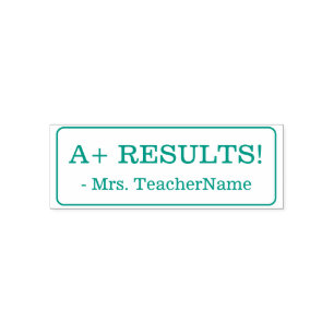 Idén "A+ RESULTS"! Lärare Rubber Frimärke Självfärgande Stämpel
