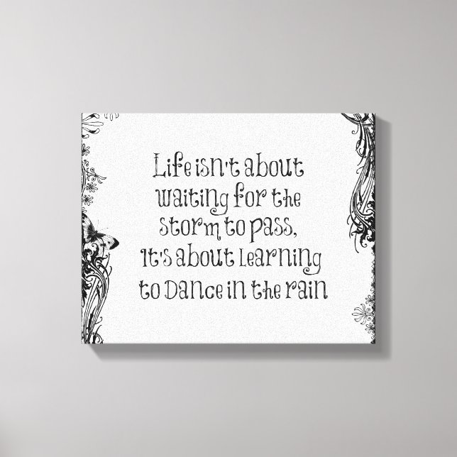 Idén att dansa i Regncitatet Canvastryck (Framsida)