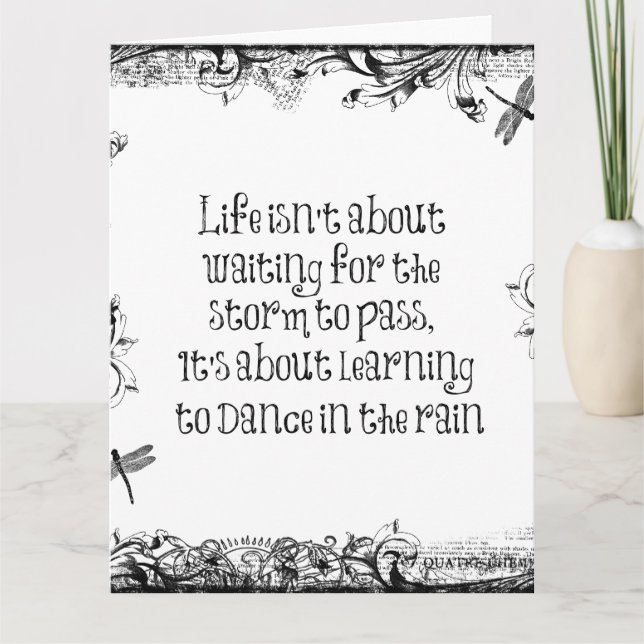 Idén att dansa i Regncitatet Kort (Framsida)