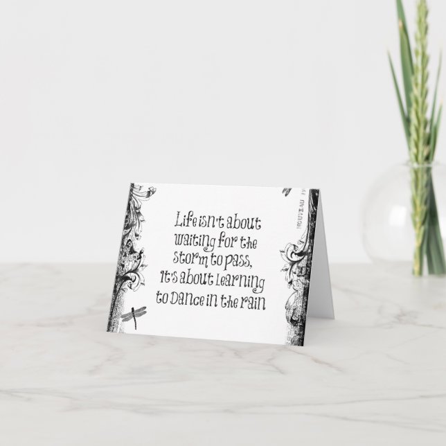 Idén att dansa i Regncitatet Kort (Framsida)