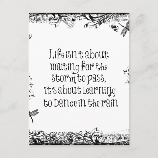 Idén att dansa i Regncitatet Vykort (Framsida)