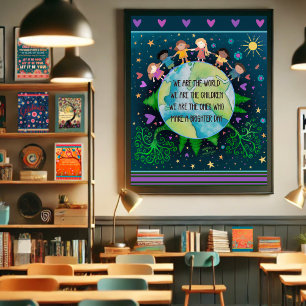 Idén att vi är World Kids Quote Poster