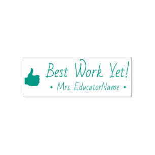 Idén "Bästa jobbet än!" + Anpassningsbar Tutor Nam Självfärgande Stämpel