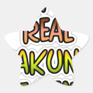 Idén "Behålla it Real Hakuna Matata" Art Stjärnformat Klistermärke
