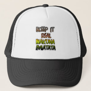 Idén "Behålla it Real Hakuna Matata" Art Truckerkeps