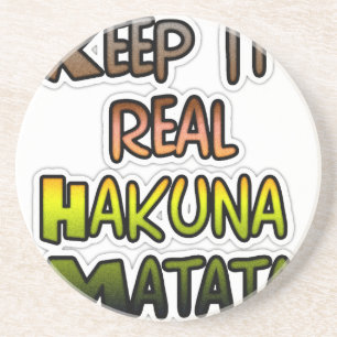 Idén "Behålla it Real Hakuna Matata" Art Underlägg Sandsten
