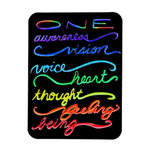 Idén Chakra Thed Rainbow Art Ord Magnet
