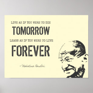 Idén Gandhi-citatet Poster Art