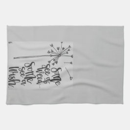 Idén med en dandelion-ogräs/want kökshandduk