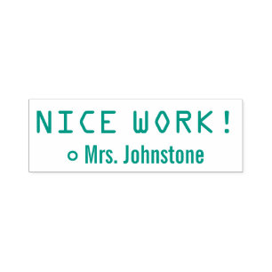 Idén "NICE WORK"! Rubber Frimärke Självfärgande Stämpel