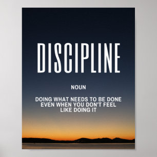 Idén om disciplin poster