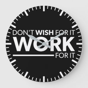 Idén - önska inte det - jobba för det stor klocka